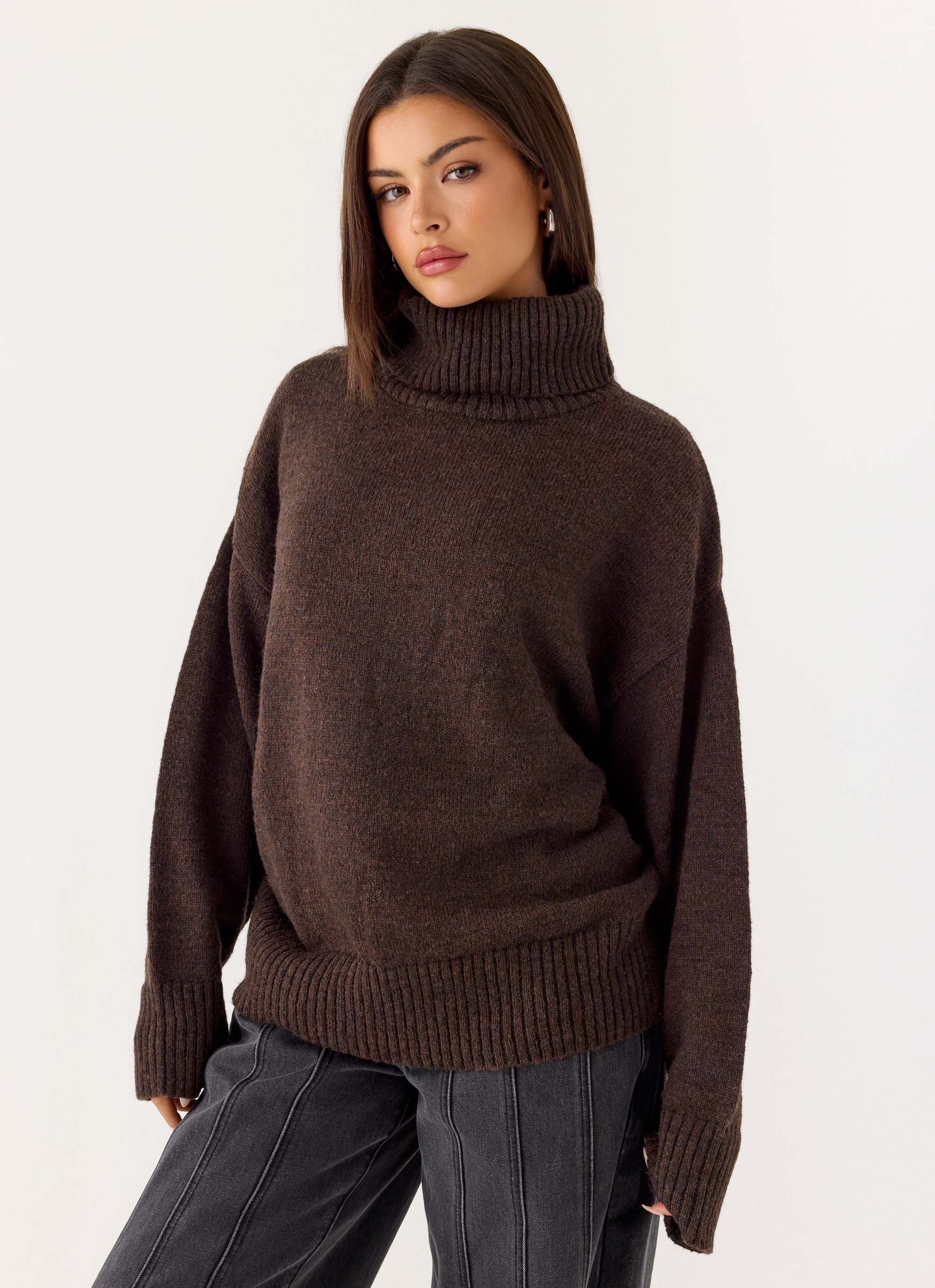 Gabrielle Knit Sweater Chocolate