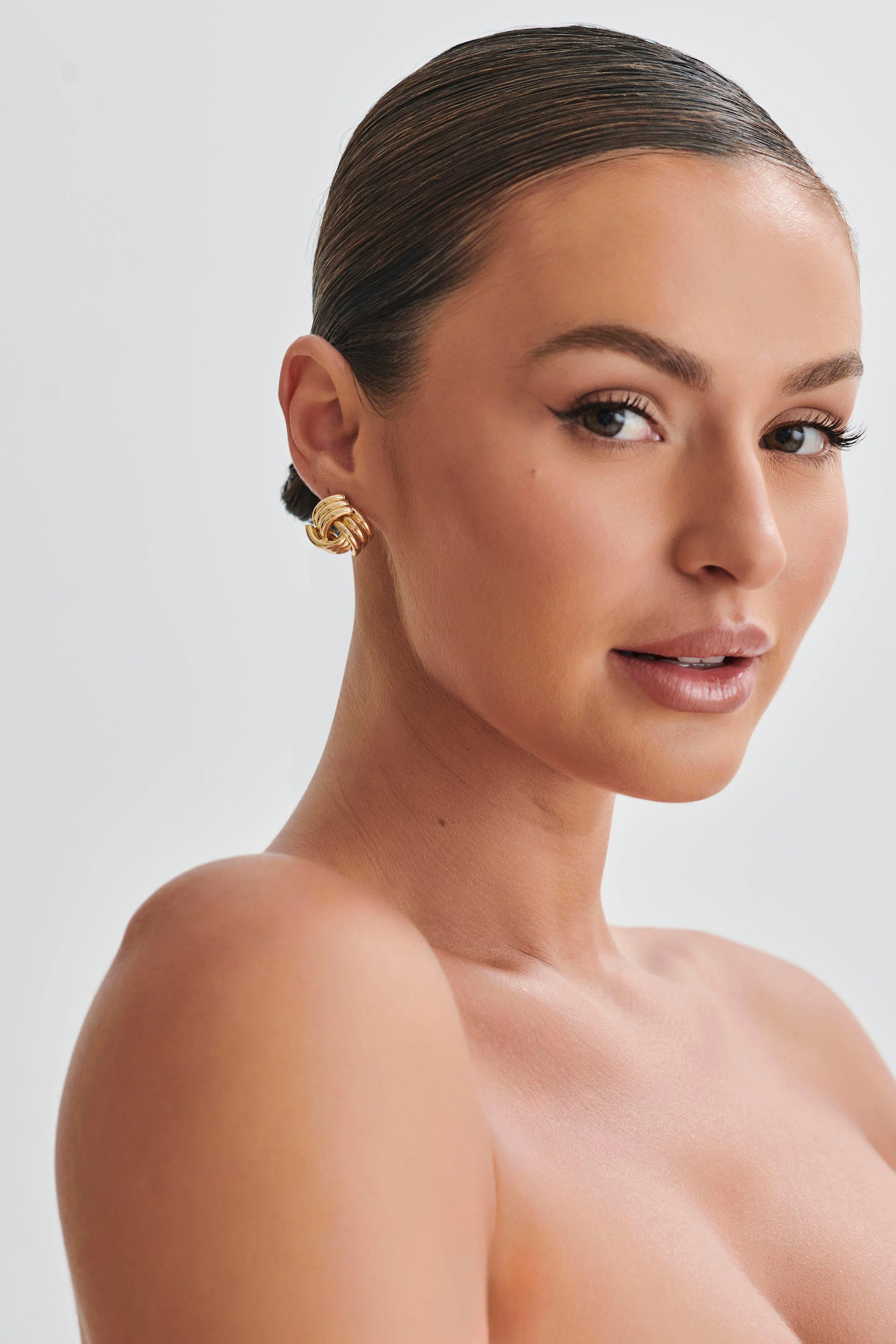 Rowan Knotted Earrings Gold