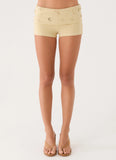 Vivienne Mini Shorts - Pale Olive