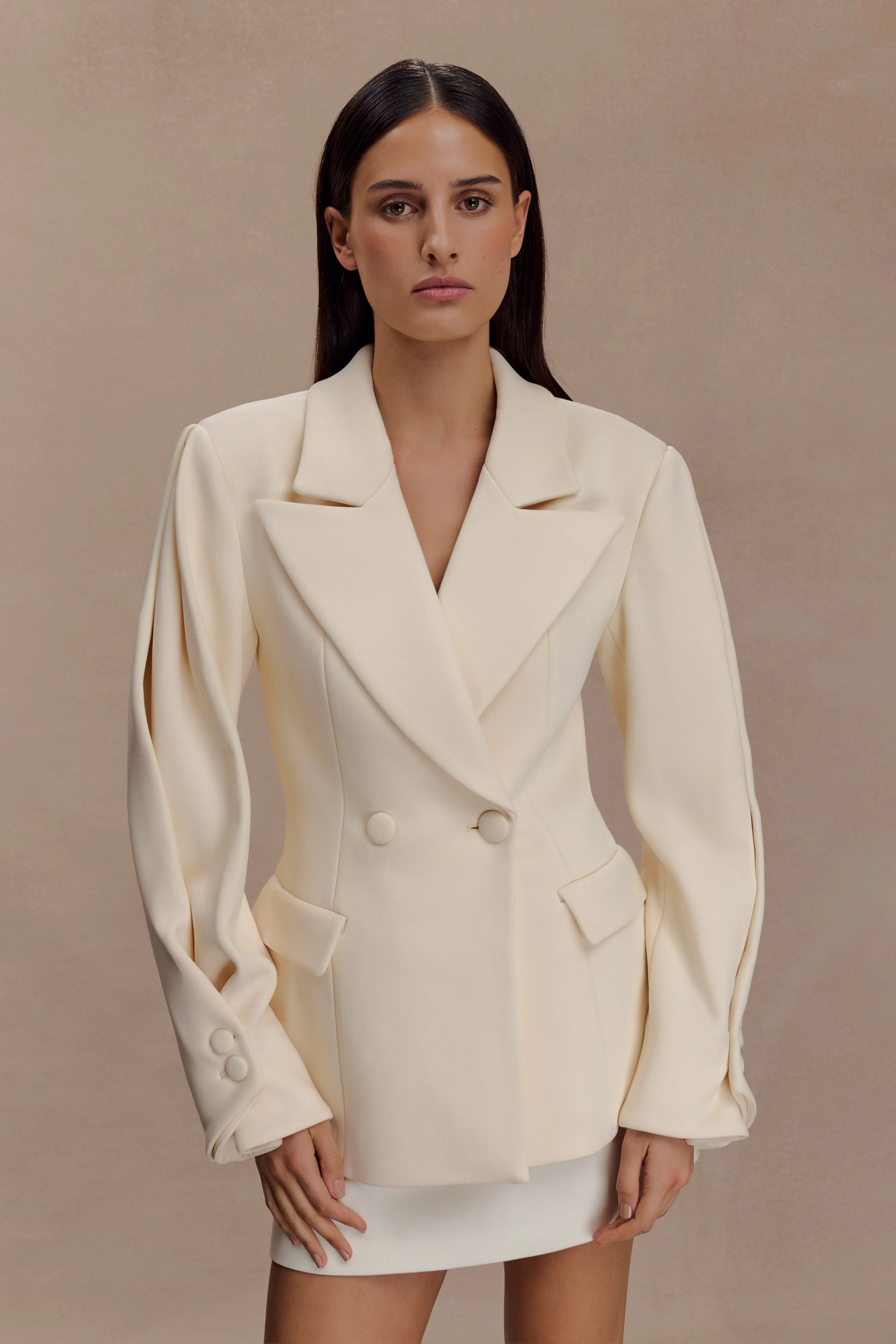 Wesley Structured Blazer Buttercream