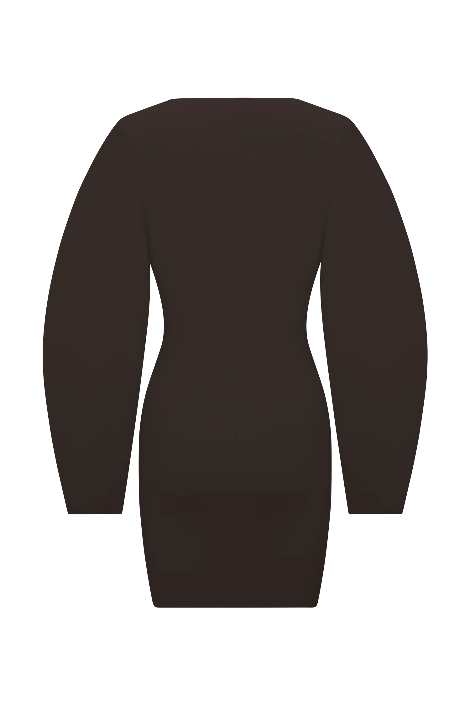 Billy Balloon Sleeve Knit Mini Dress Dark Chocolate
