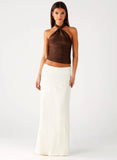 Chandra Maxi Skirt Ivory