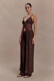 Jackie Longline Diamante Top Chocolate