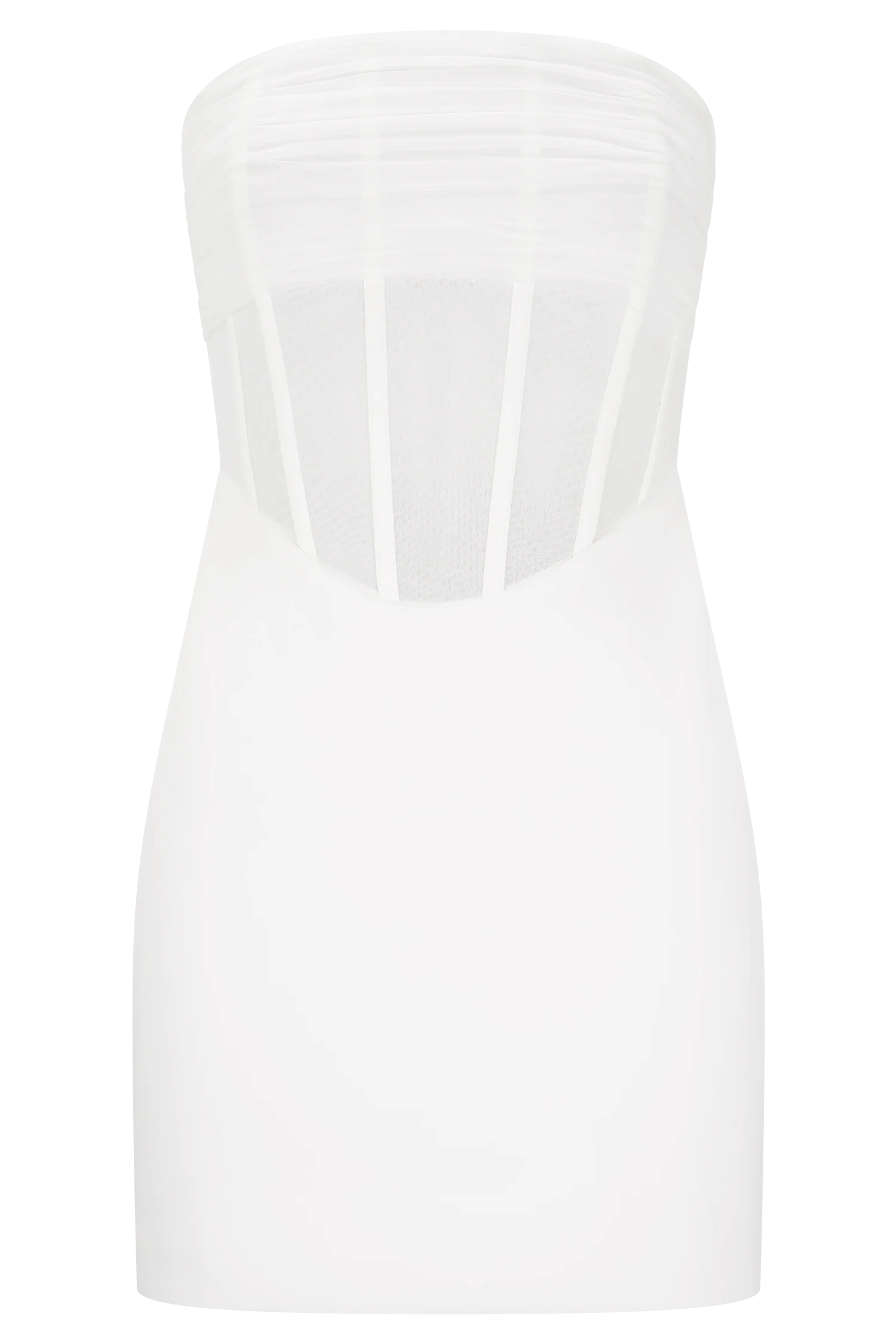 Palmer Mesh Corset Mini Dress Ivory