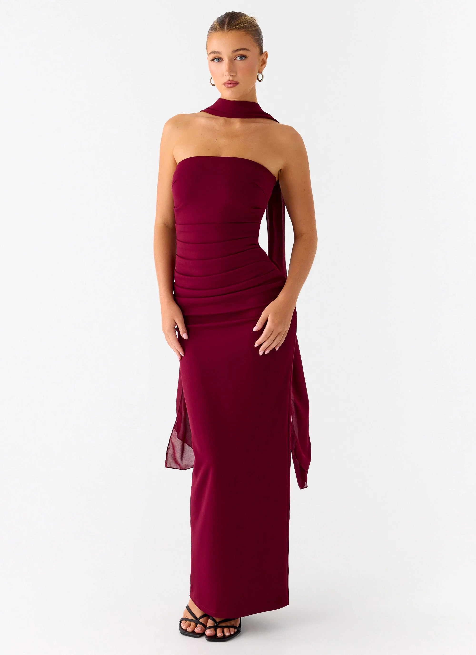 Libra Maxi Dress Dark Cherry