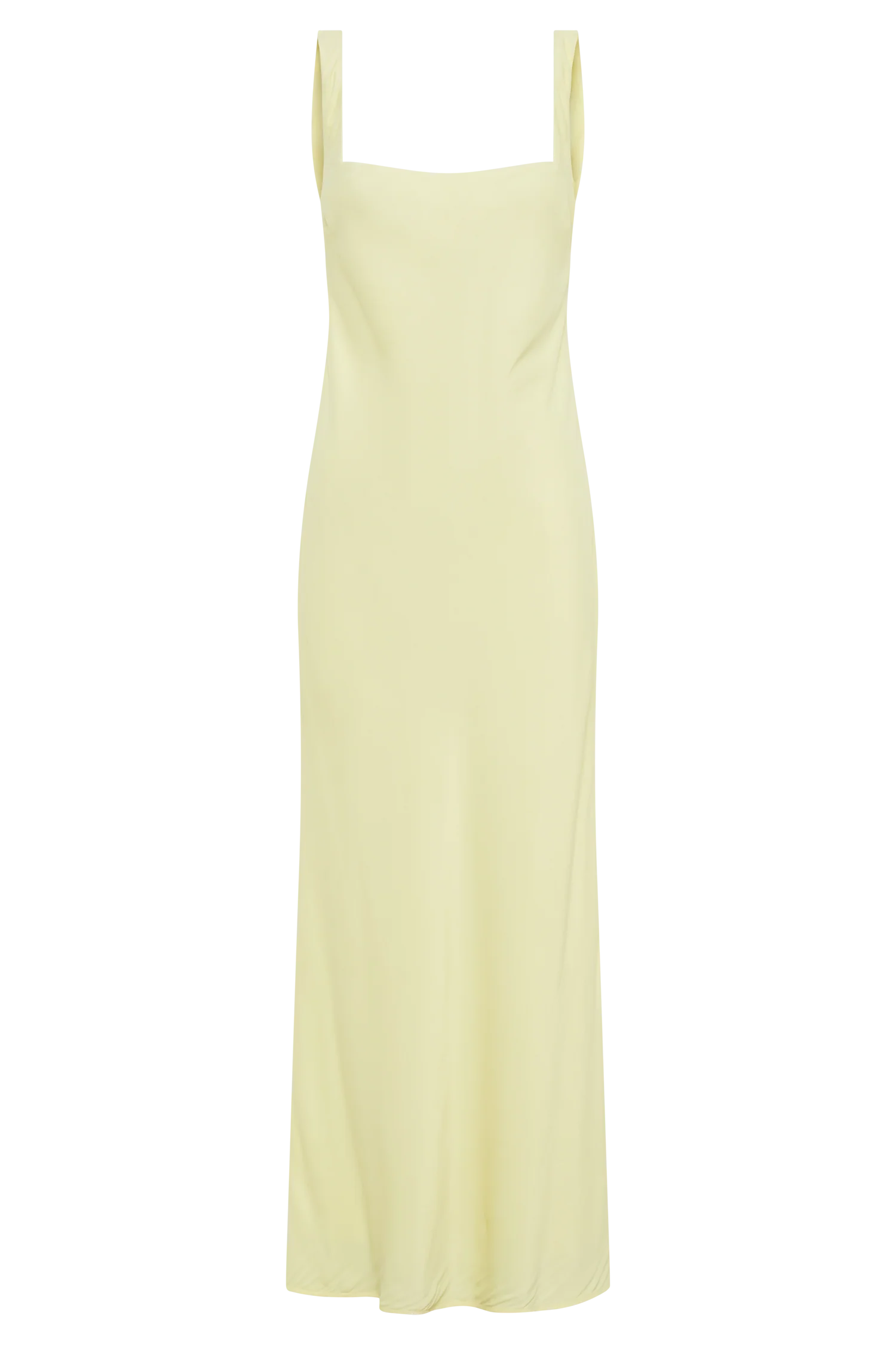 Ensley Satin Maxi Dress Light Yellow