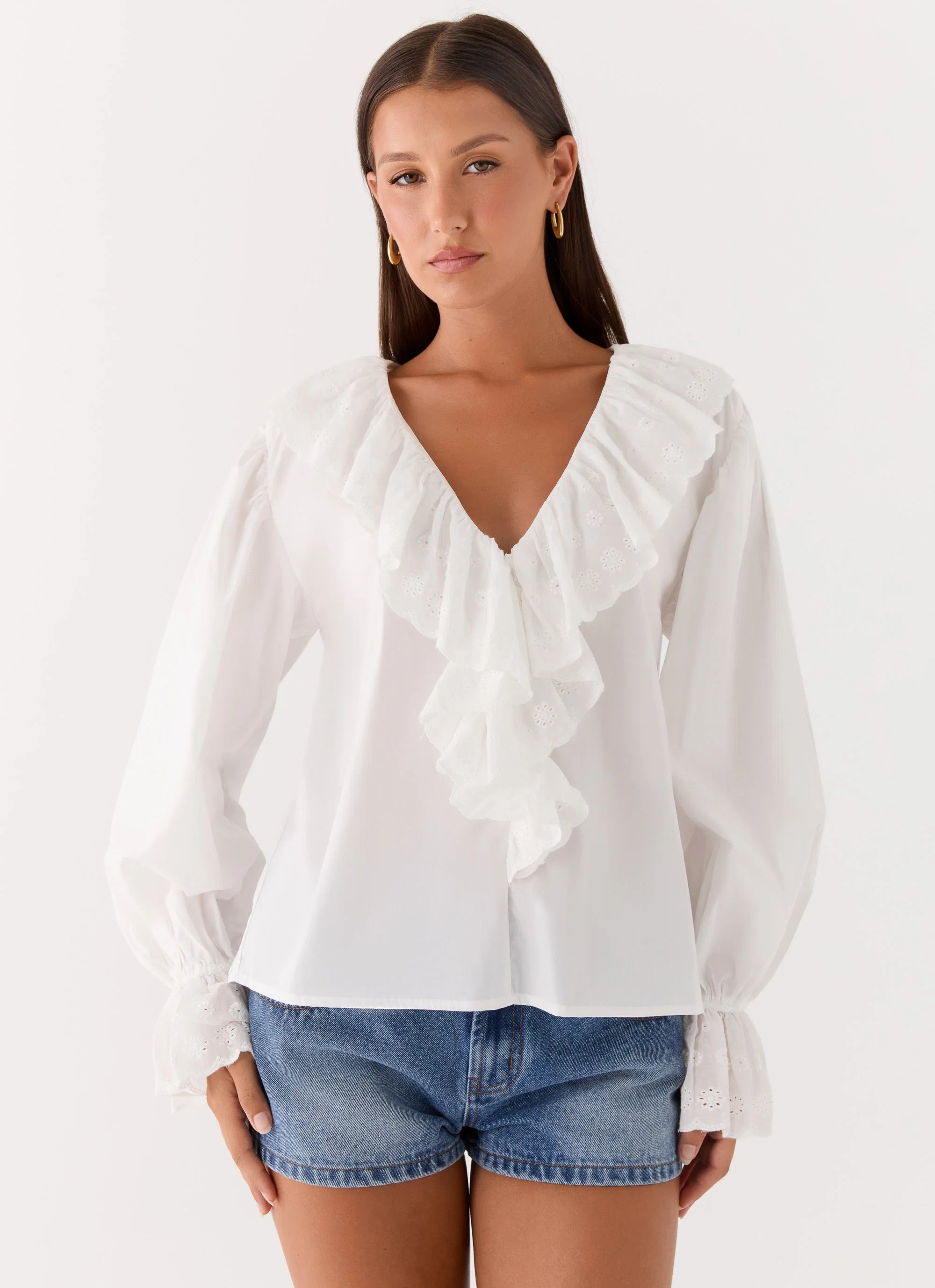 Verrin Cotton Blouse White