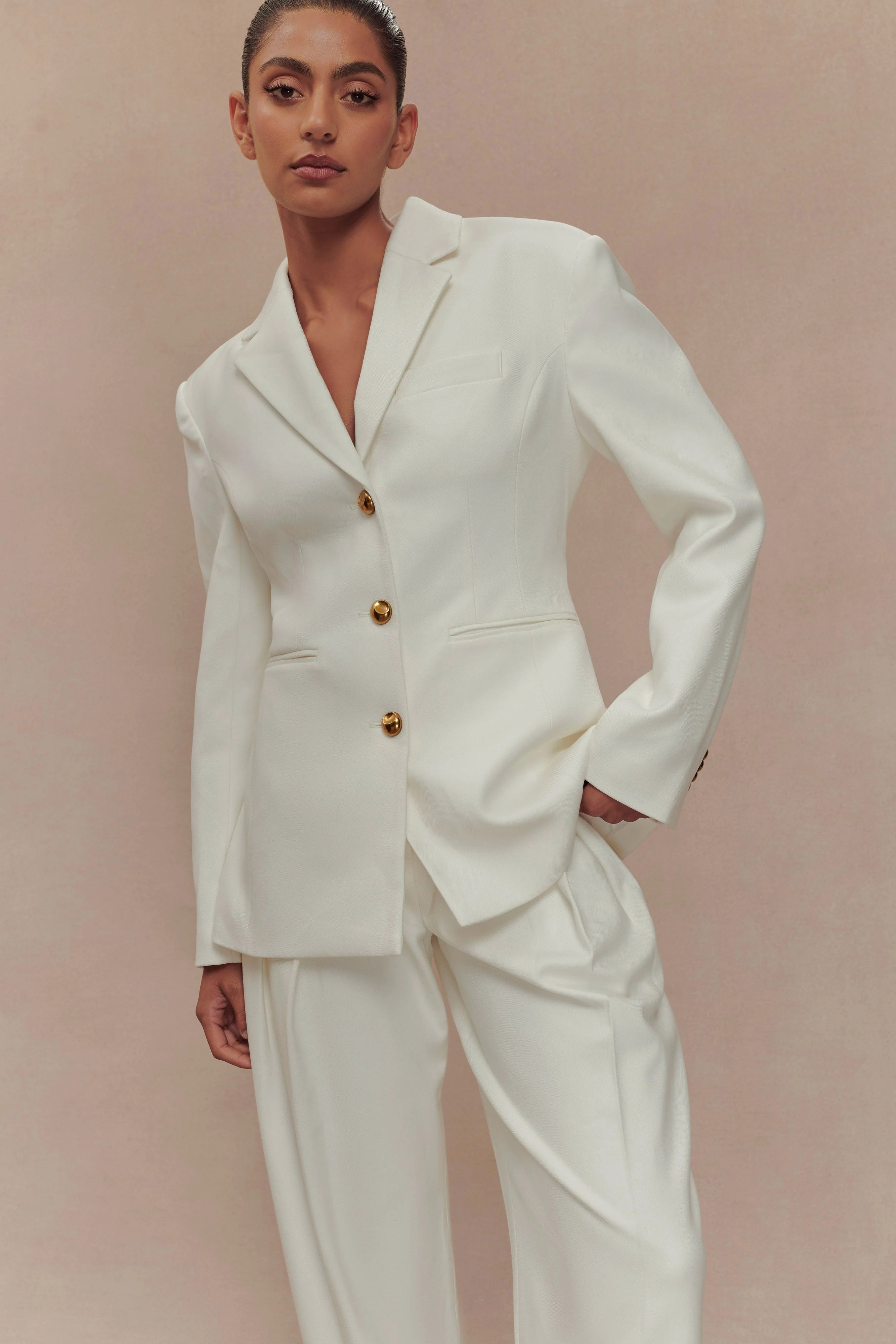 Bellamy Cinched Blazer Ivory