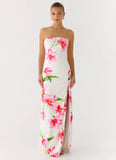 Erivo Strapless Maxi Dress - Ivory Reef