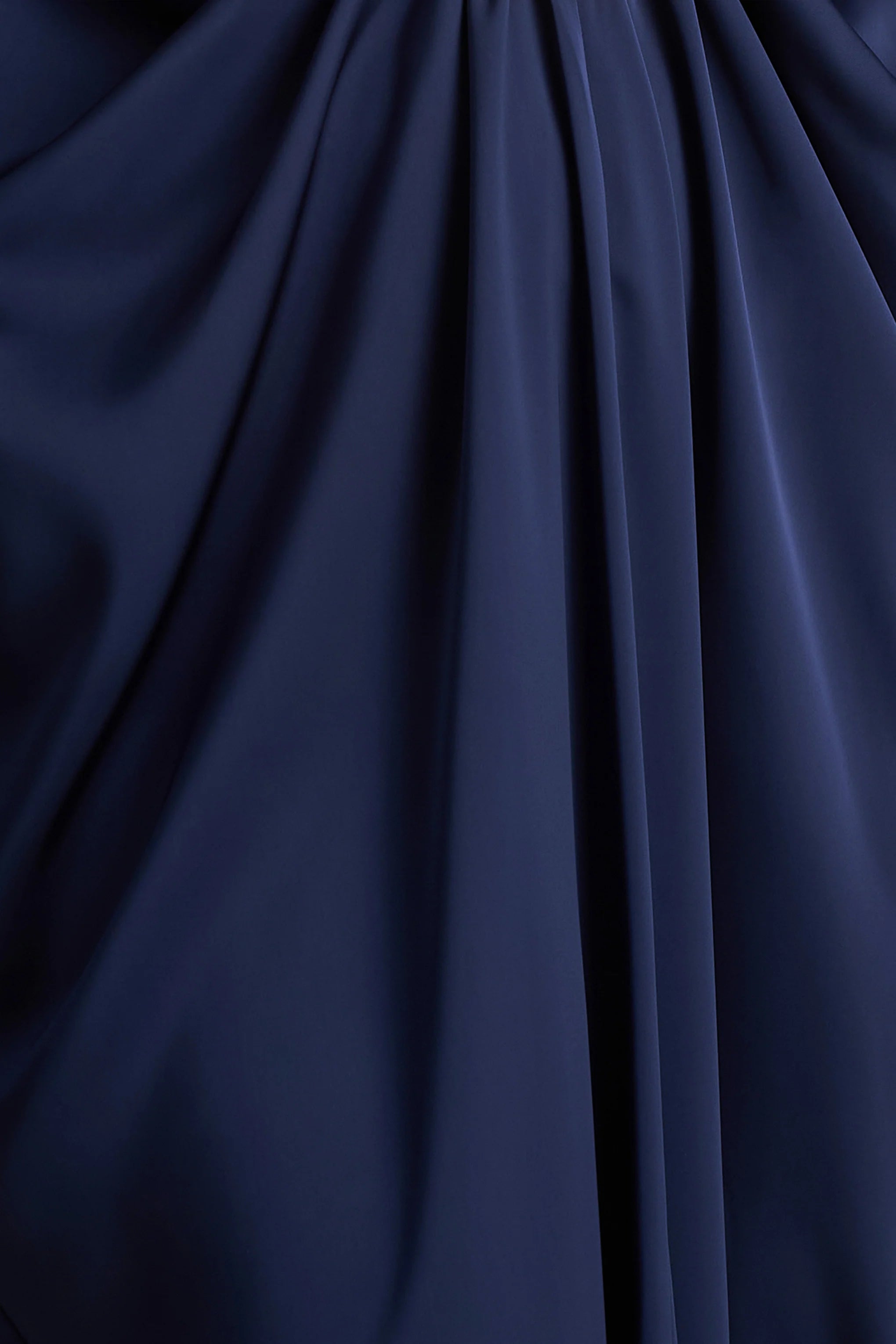 Tina Navy Satin Plunge Neck Embellished Maxi Dress