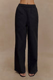 Campbell Cotton Wide Leg Pants Black