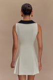 Oli Sleeveless Contrast Mini Dress Ivory Black
