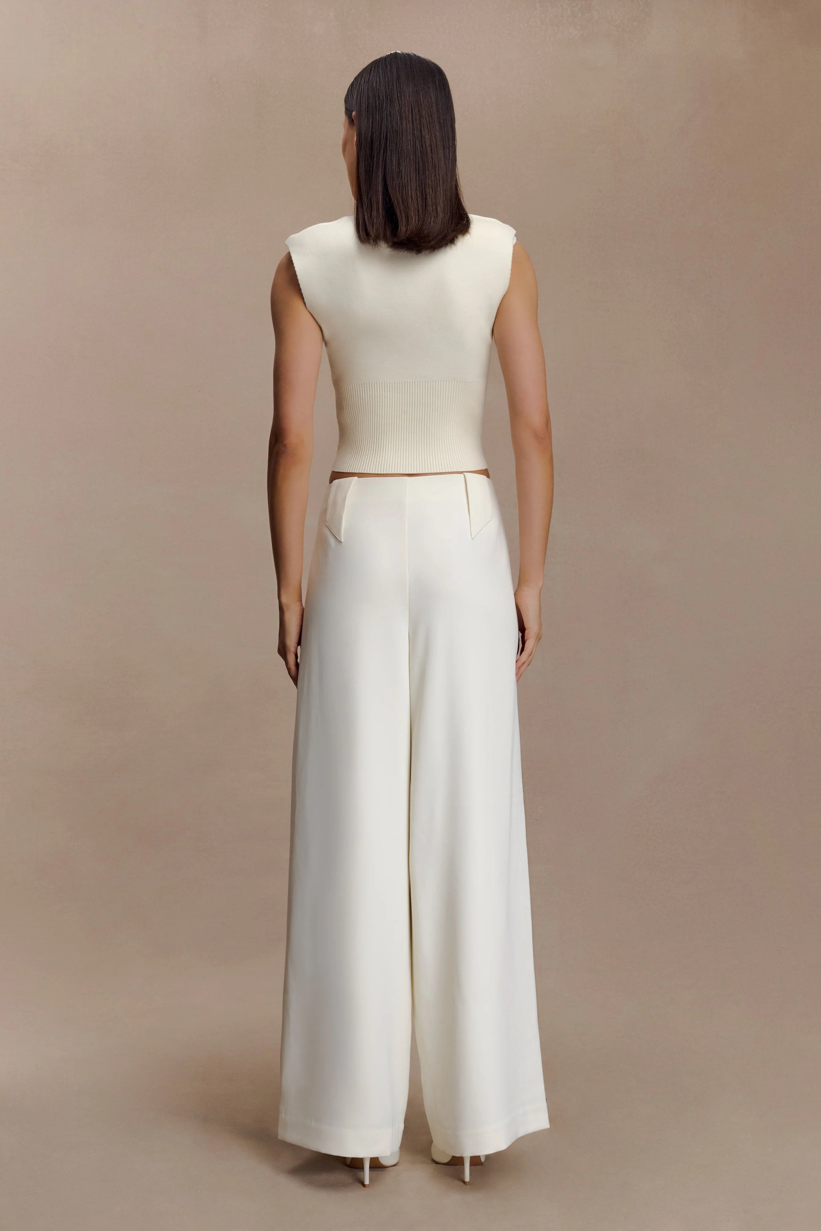 Sharpay Sleeveless Knit Top Ivory
