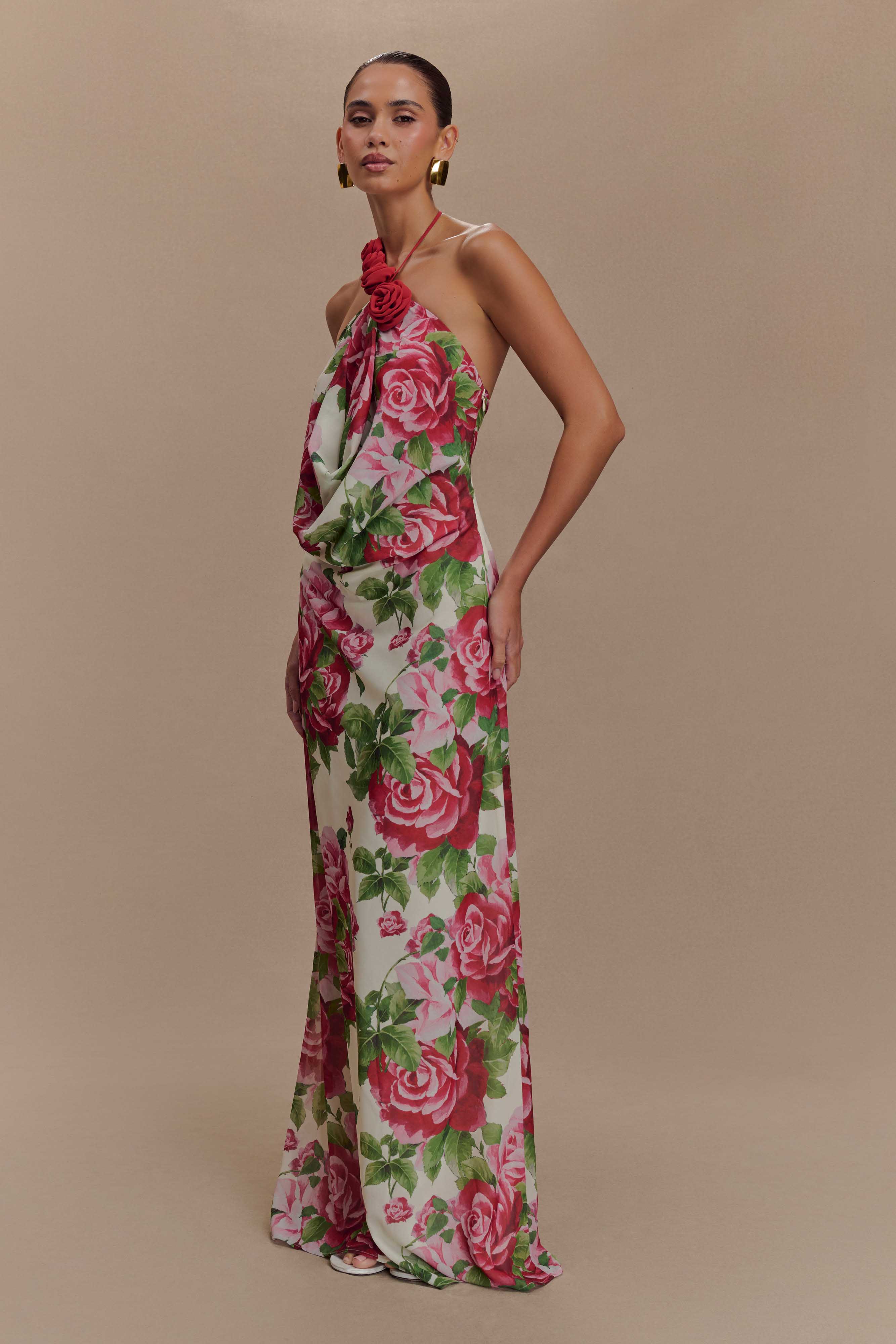 Rosalia Cowl Neck Maxi Dress Sonia Rose Print