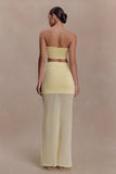 Tanyel Sheer And Bandage Knit Maxi Skirt Lemon