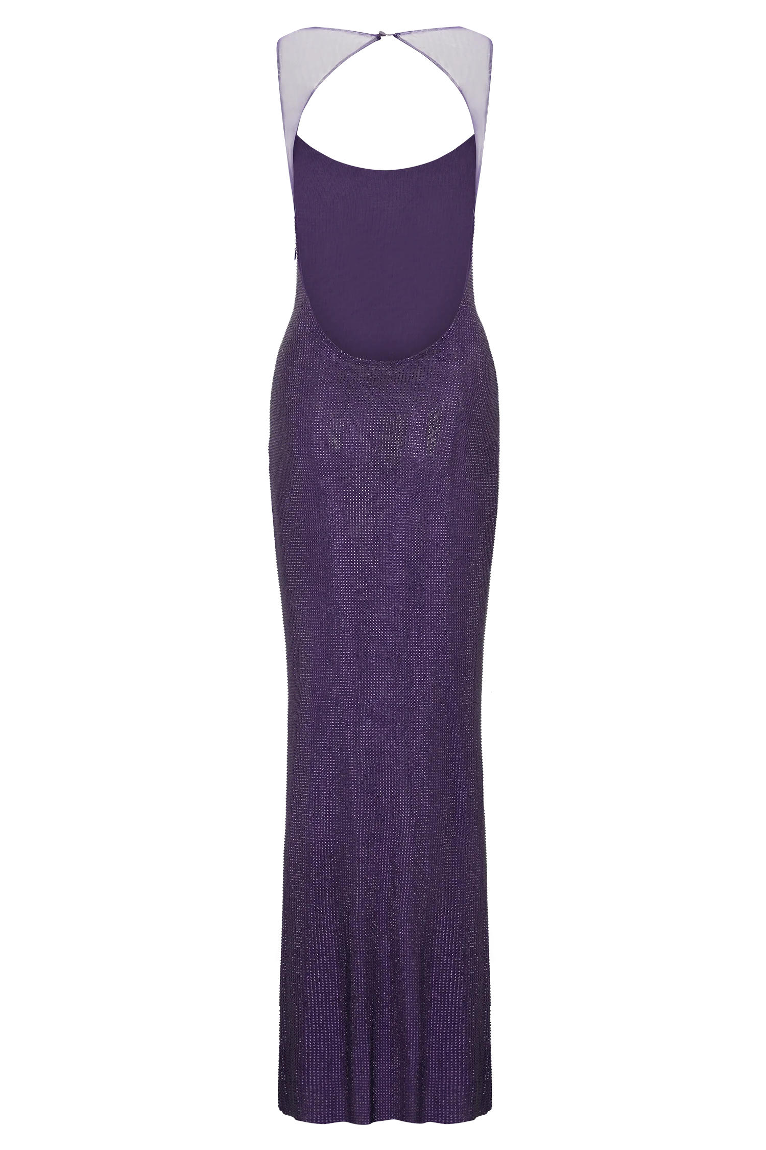 Jasmyn Hot Fix Maxi Dress With Mesh Back Purple