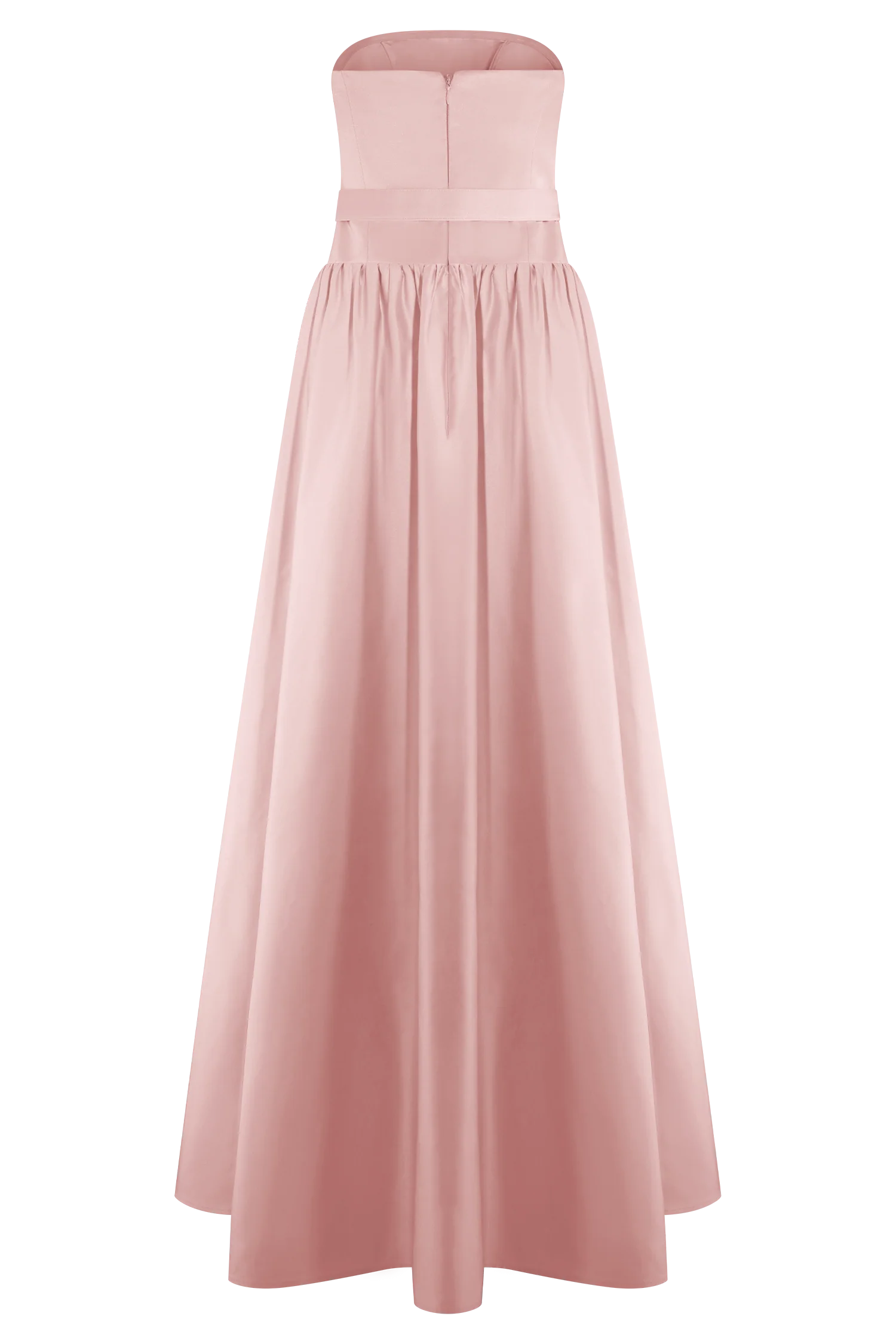 Florence Strapless Belted Maxi Dress Baby Pink
