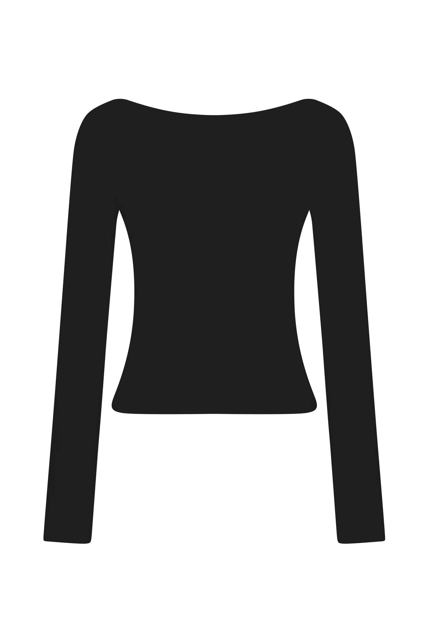 Paedyn Merino Wool Ribbed Long Sleeve Top Black