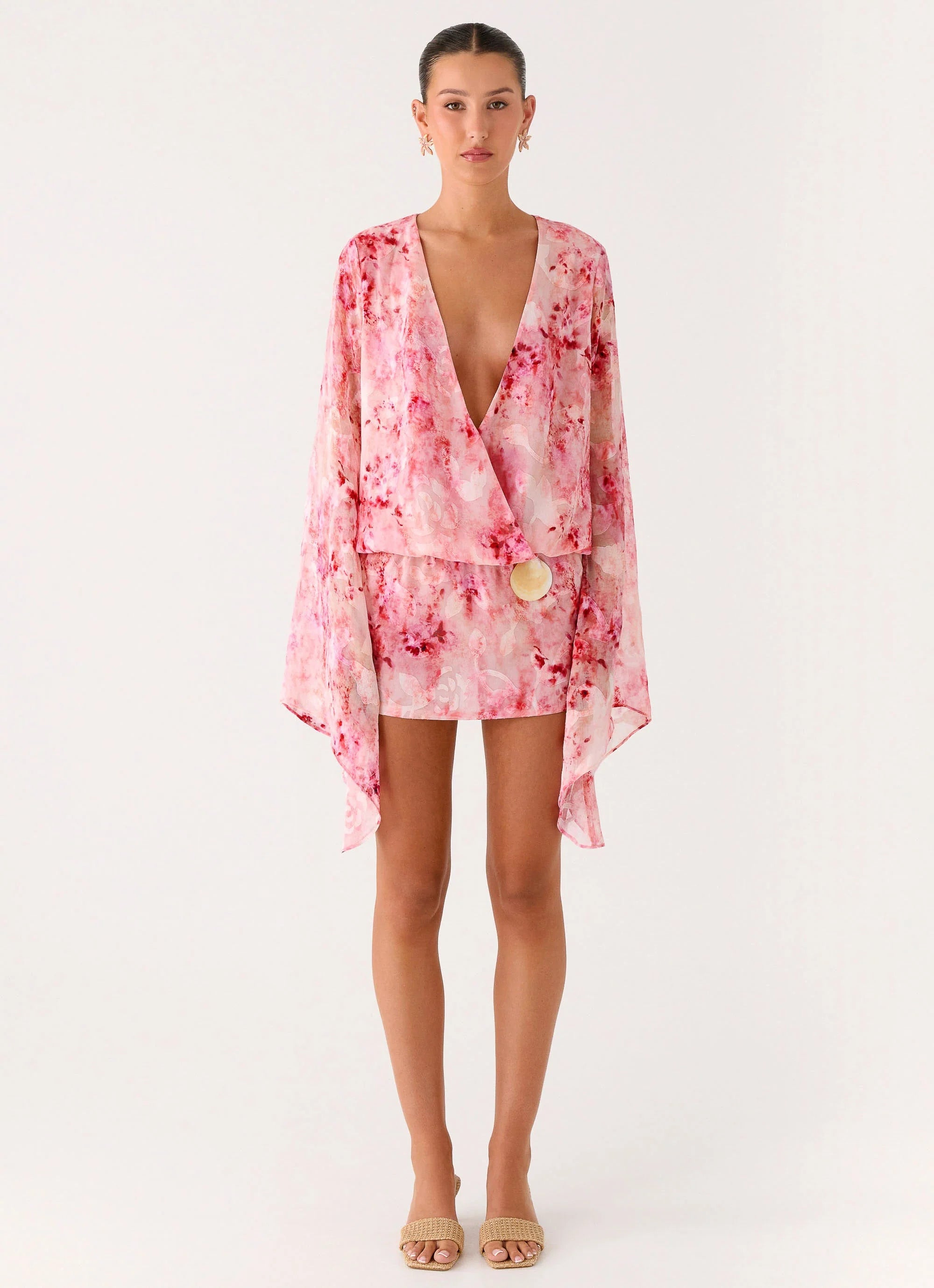 Junia Long Sleeve Mini Dress Pink