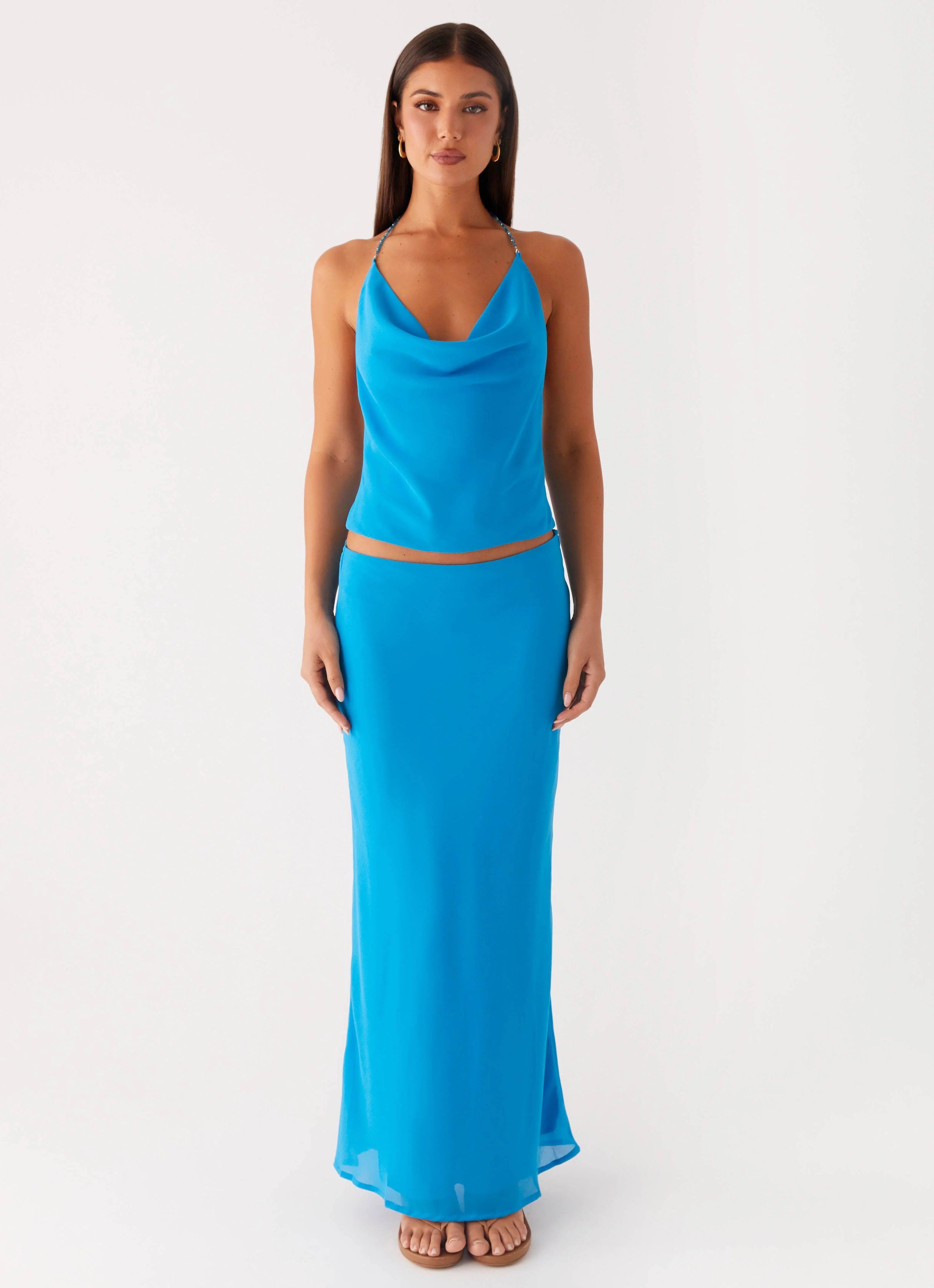 Another Life Halter Top Turquoise