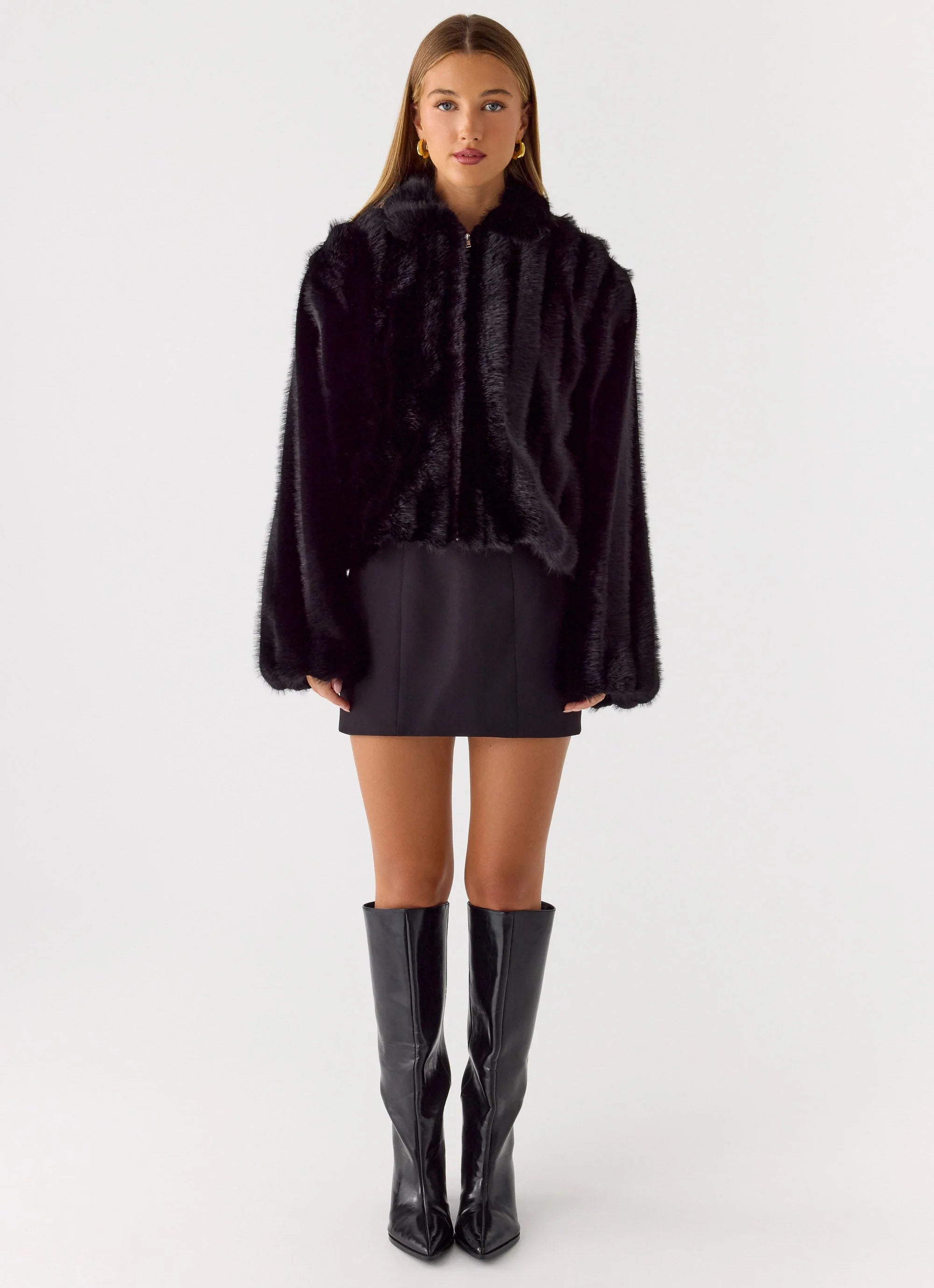 Naylor Faux Fur Jacket Black