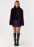 Naylor Faux Fur Jacket Black