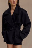 Alden Short Trench Jacket Black