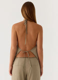 Ingrid Top - Sand Brown