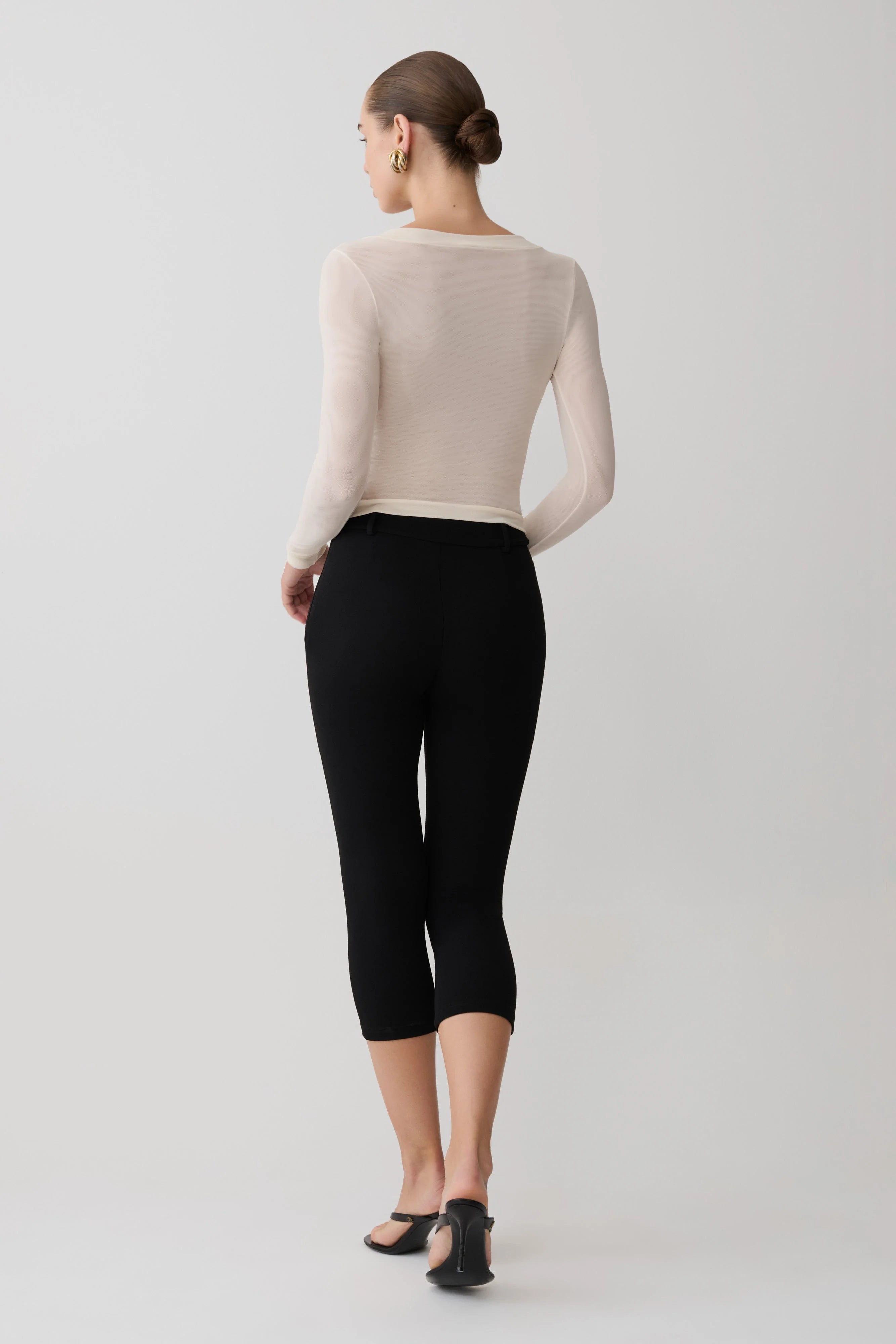 Lumi Long Sleeve Mesh Top Bone