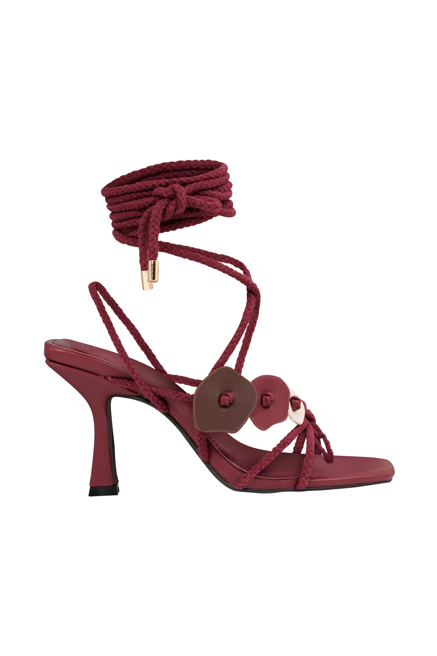 Ezekiel Strappy Sandal Heel Wine