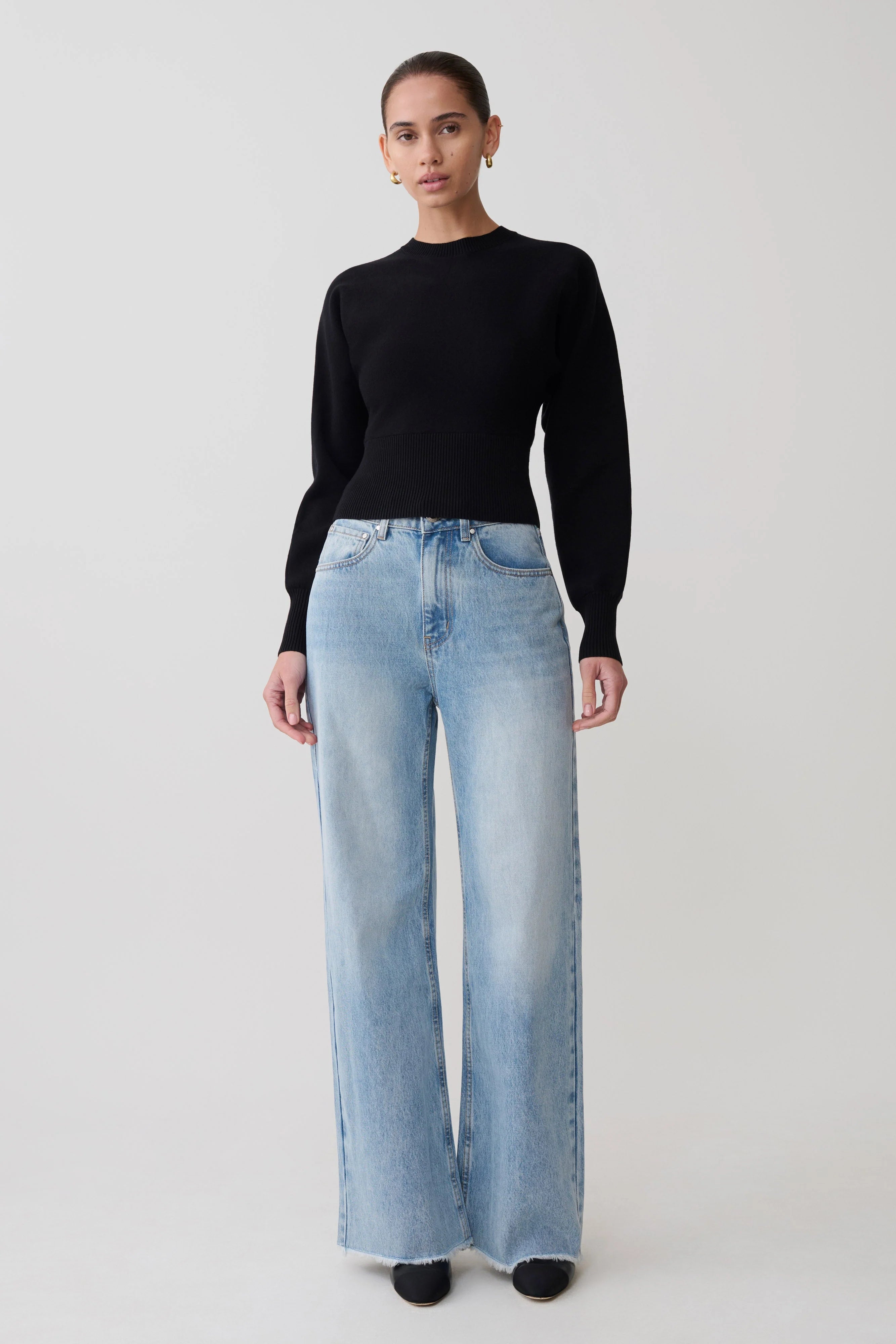 Ciaralee Cinched Waist Jumper Black