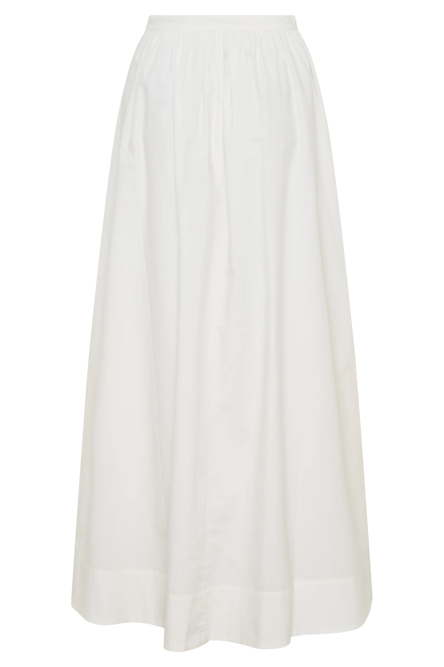 River Gathered Maxi Skirt White