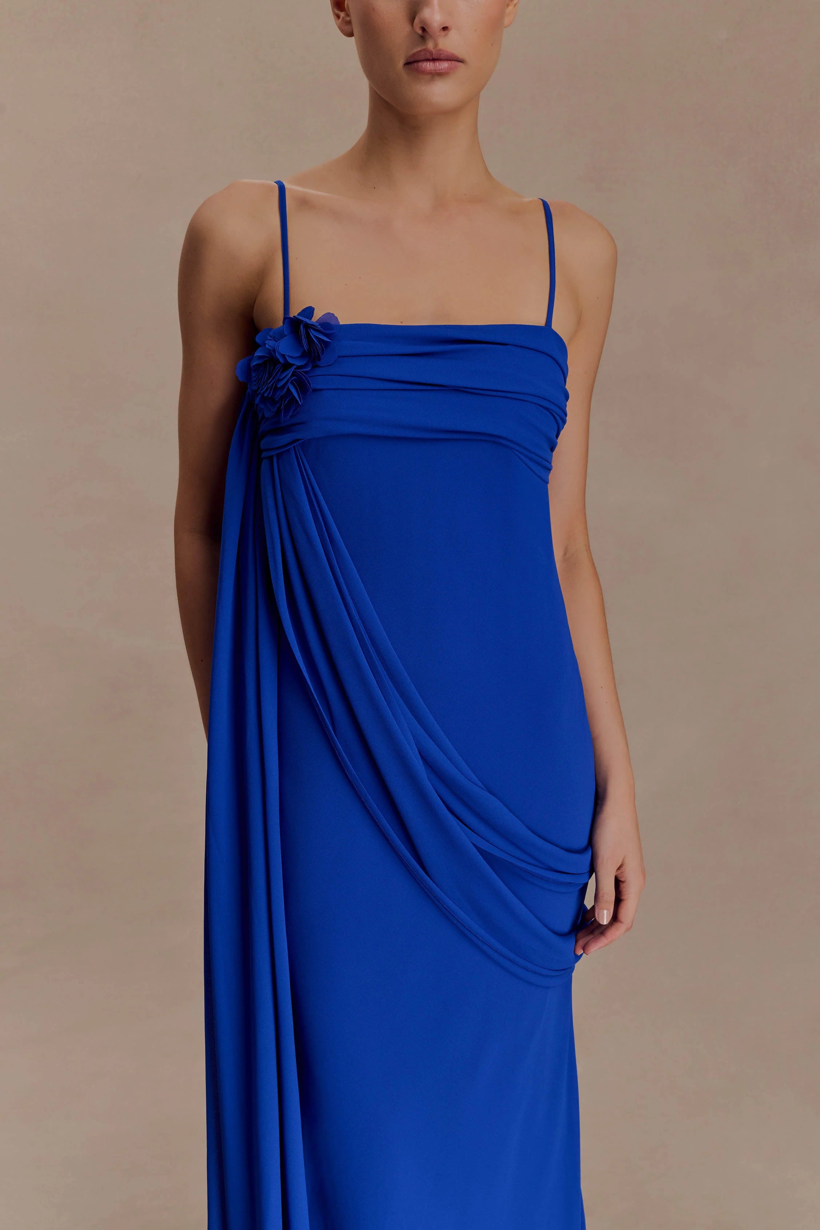 Leena Chiffon Maxi Dress Cobalt