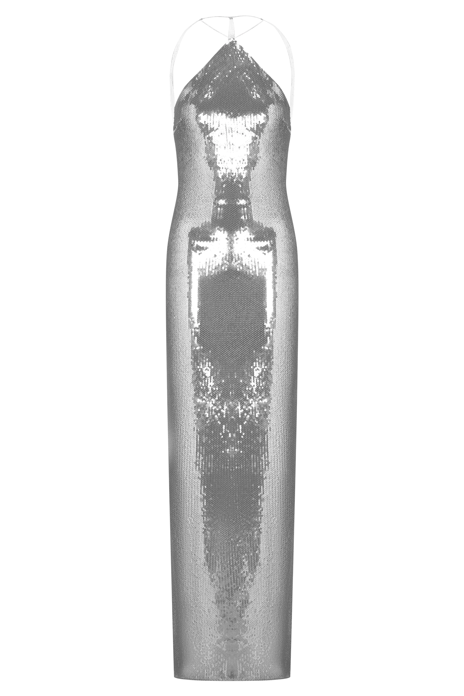 Baldwin Sequin Cut Out Maxi Dress Silver