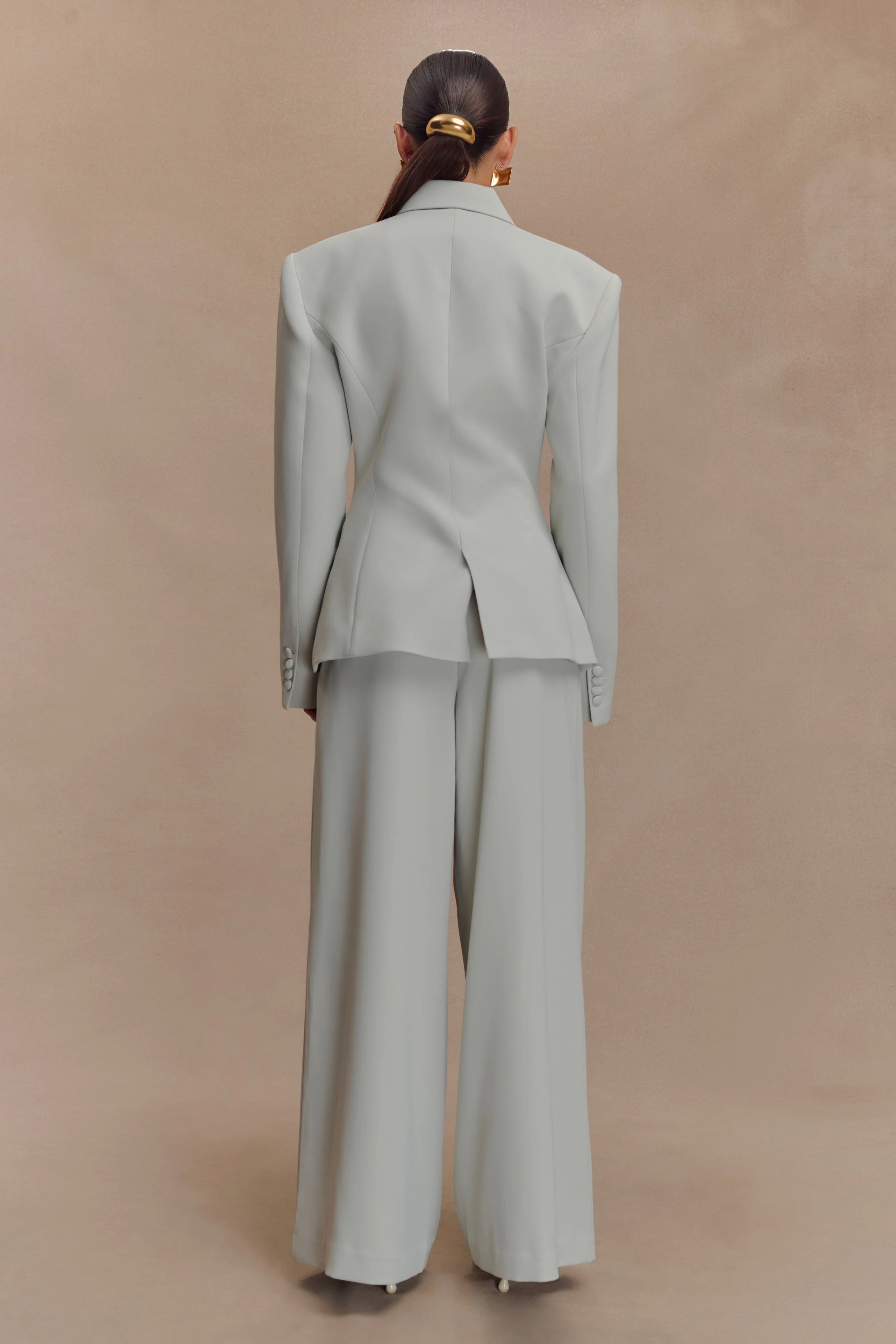 Jameson Cinched Suiting Blazer Light Sage