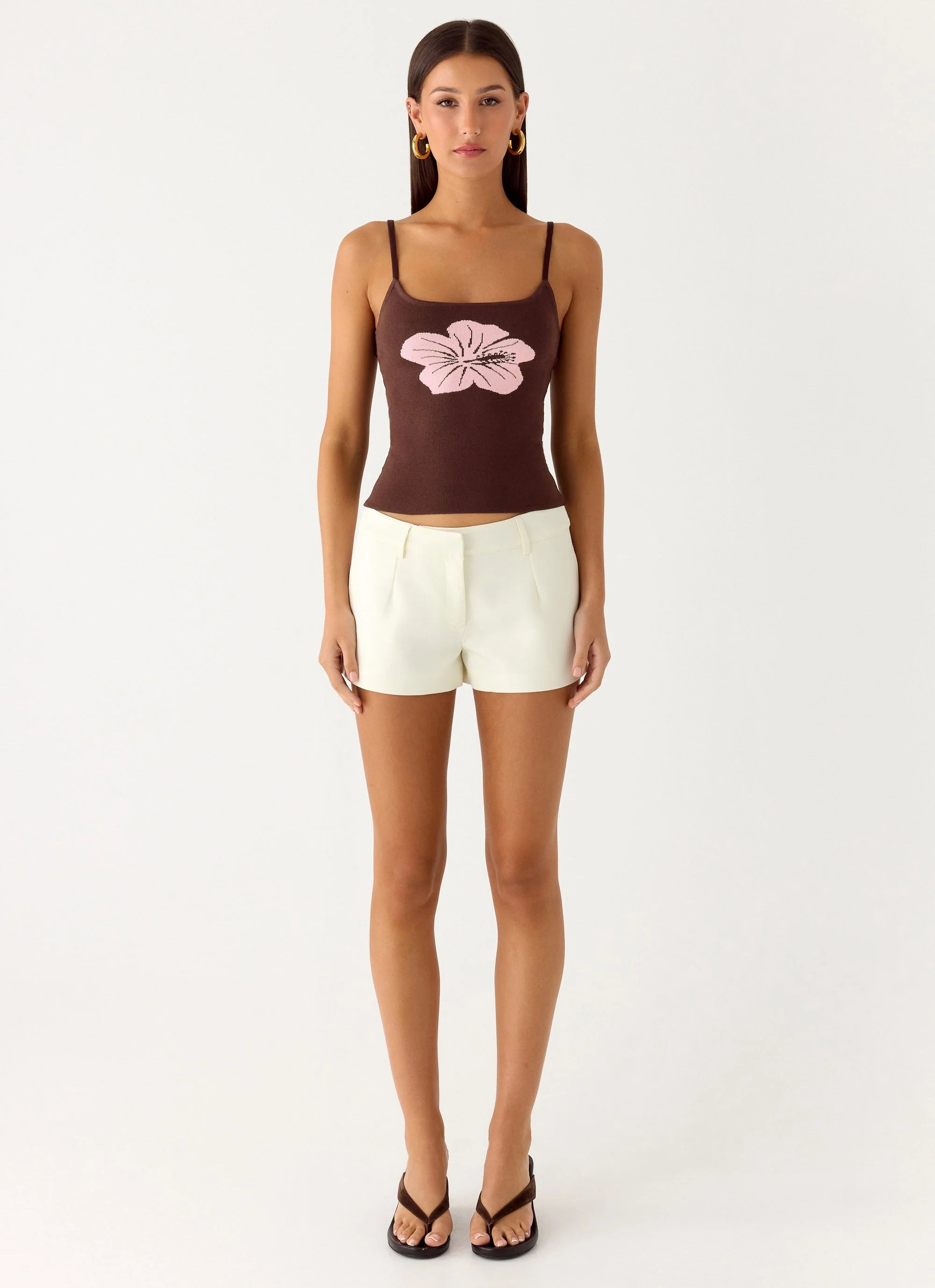 Ofira Knit Tank Top Espresso Meadow