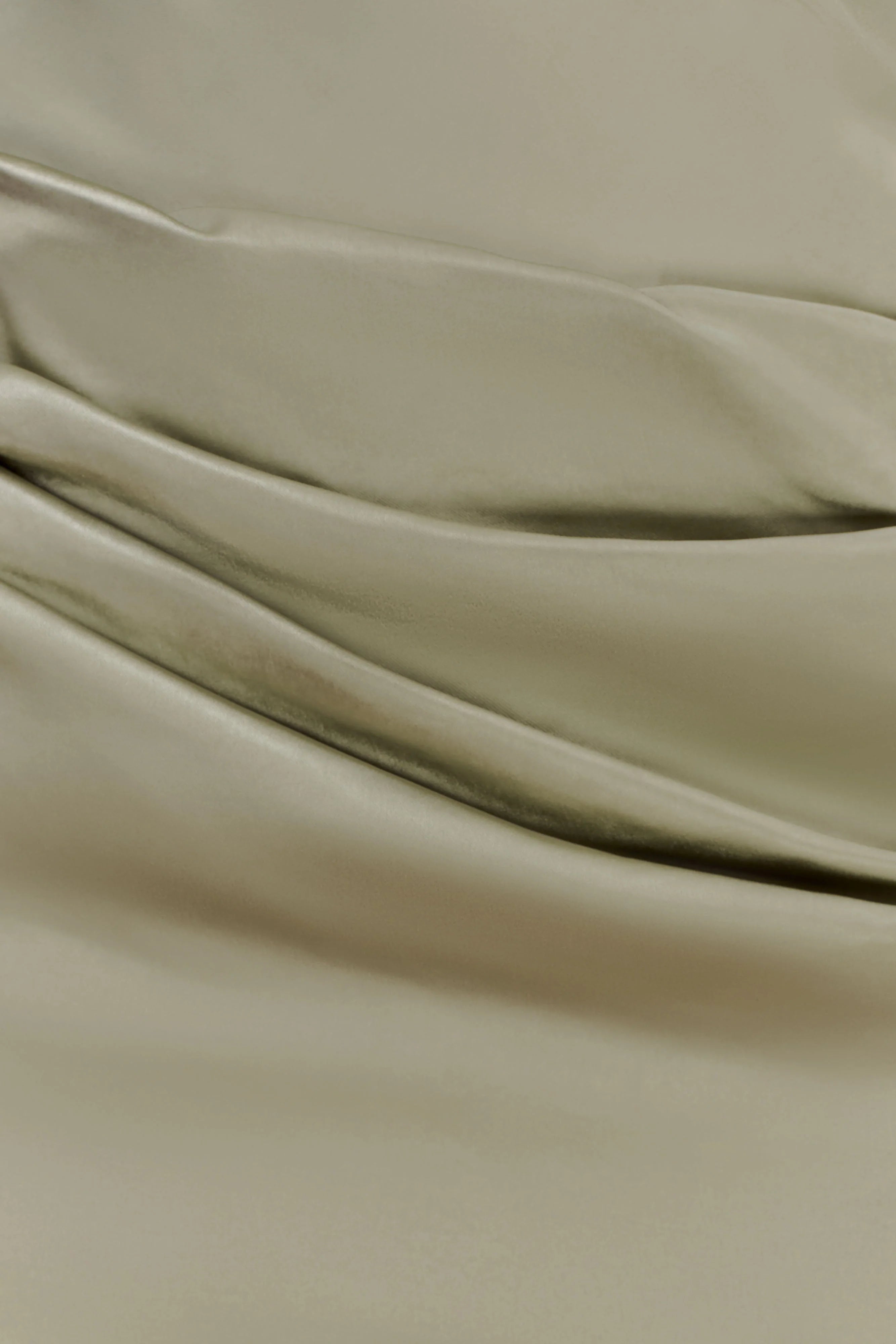 Dalia Off Shoulder Satin Maxi Dress Sage