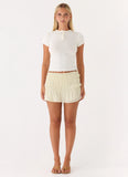 Kerrigan Knit Top White