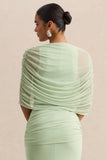 Magoria Mint Mesh Round Neck Cape