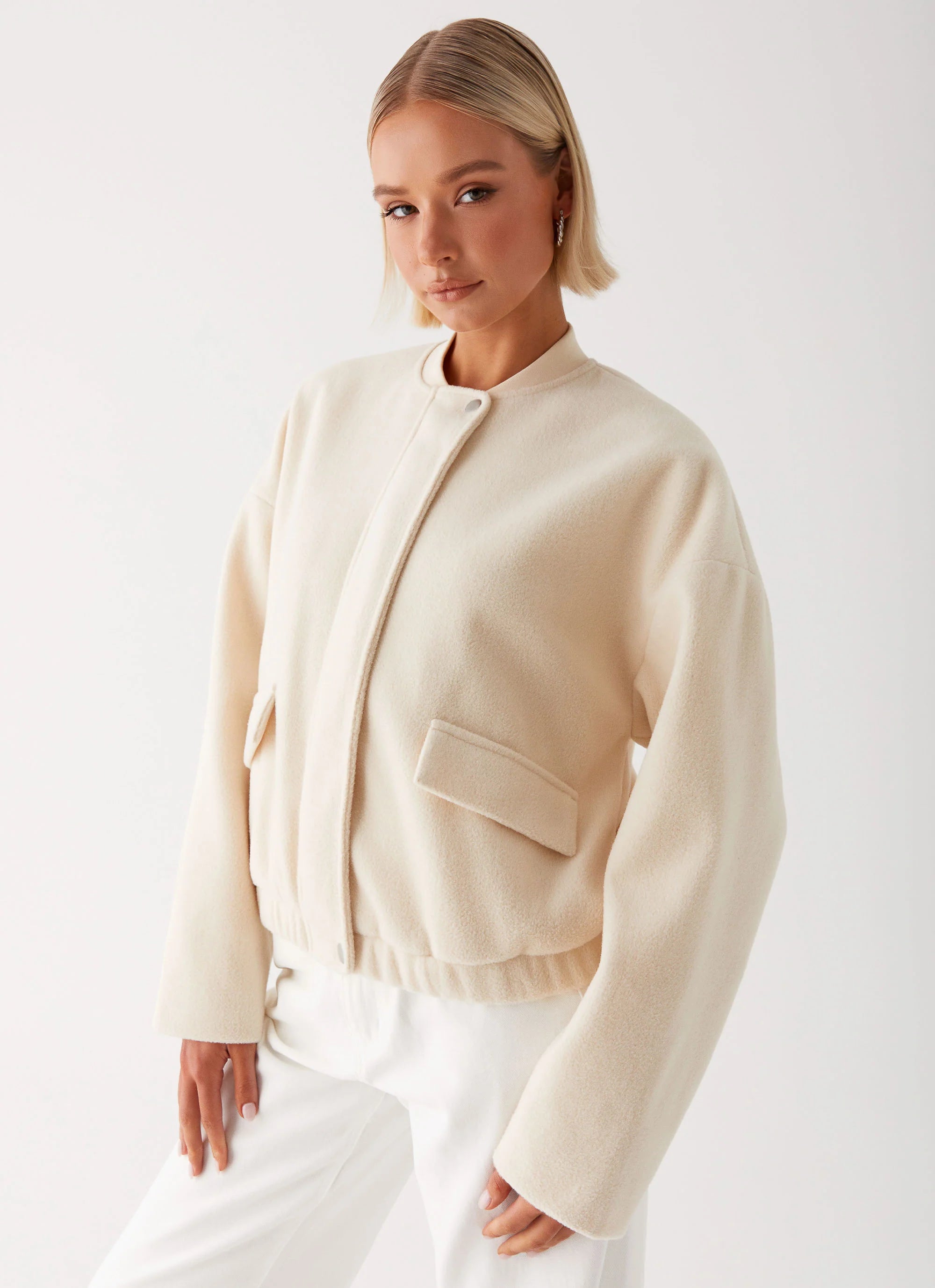 Cloudia Bomber Jacket Ivory