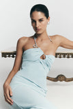 Lalia Teardrop Maxi Dress Powder Blue