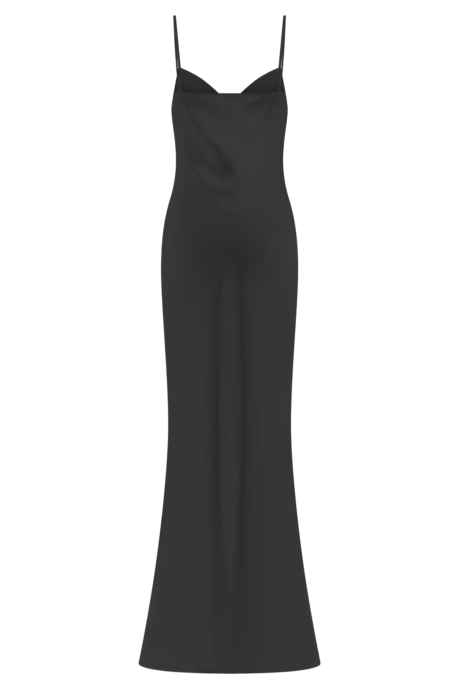 Lilly Sweetheart Satin Maxi Dress Black