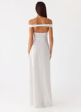 Melany Maxi Dress White Polkadot