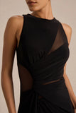Opaline Black Crew Neck Maxi Dress
