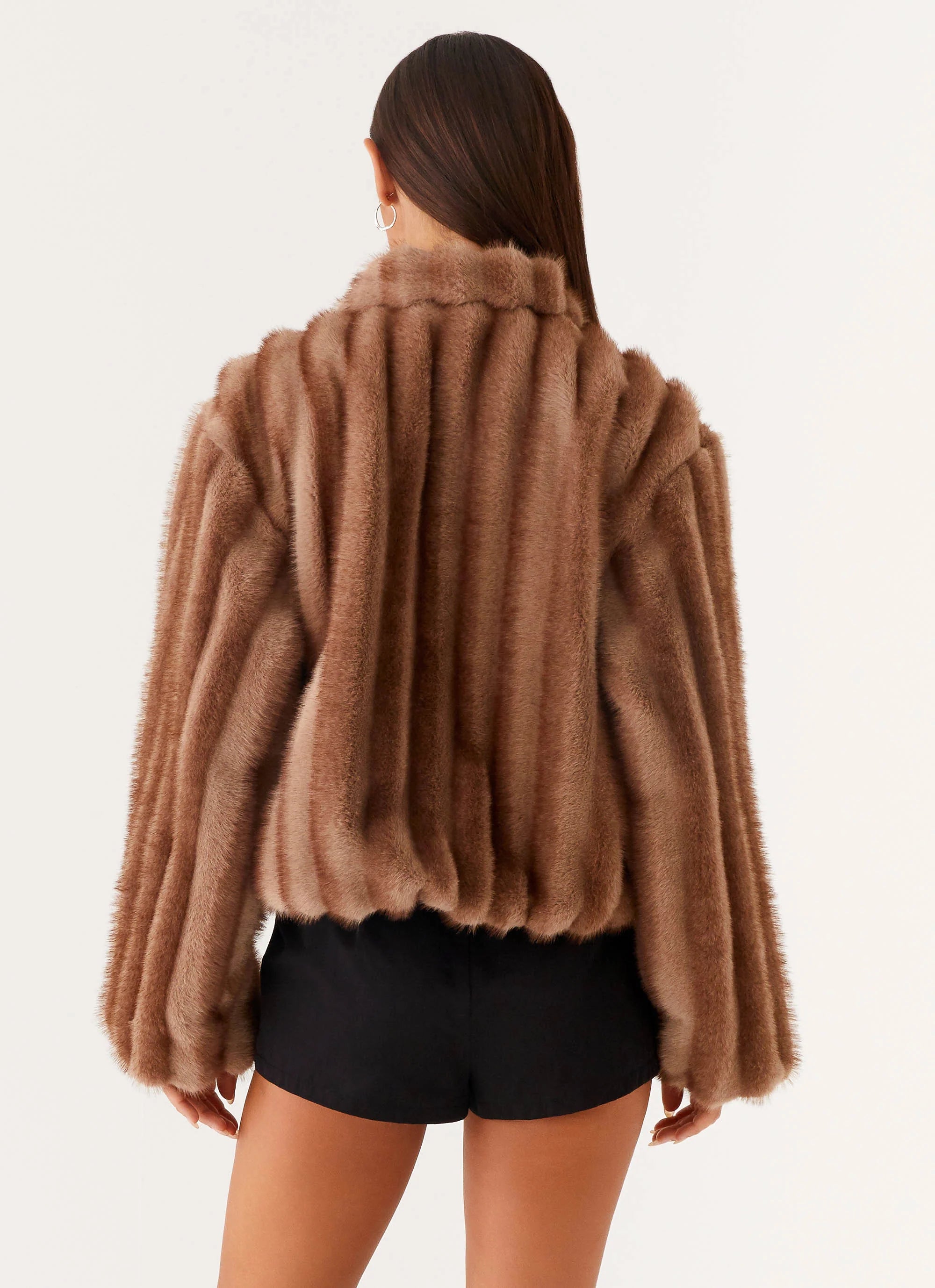 Naylor Faux Fur Jacket Brown