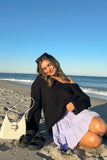 Delvey Black Chunky Knit Sweater