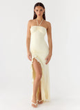 Right Hand Girl Maxi Dress Lemon Yellow