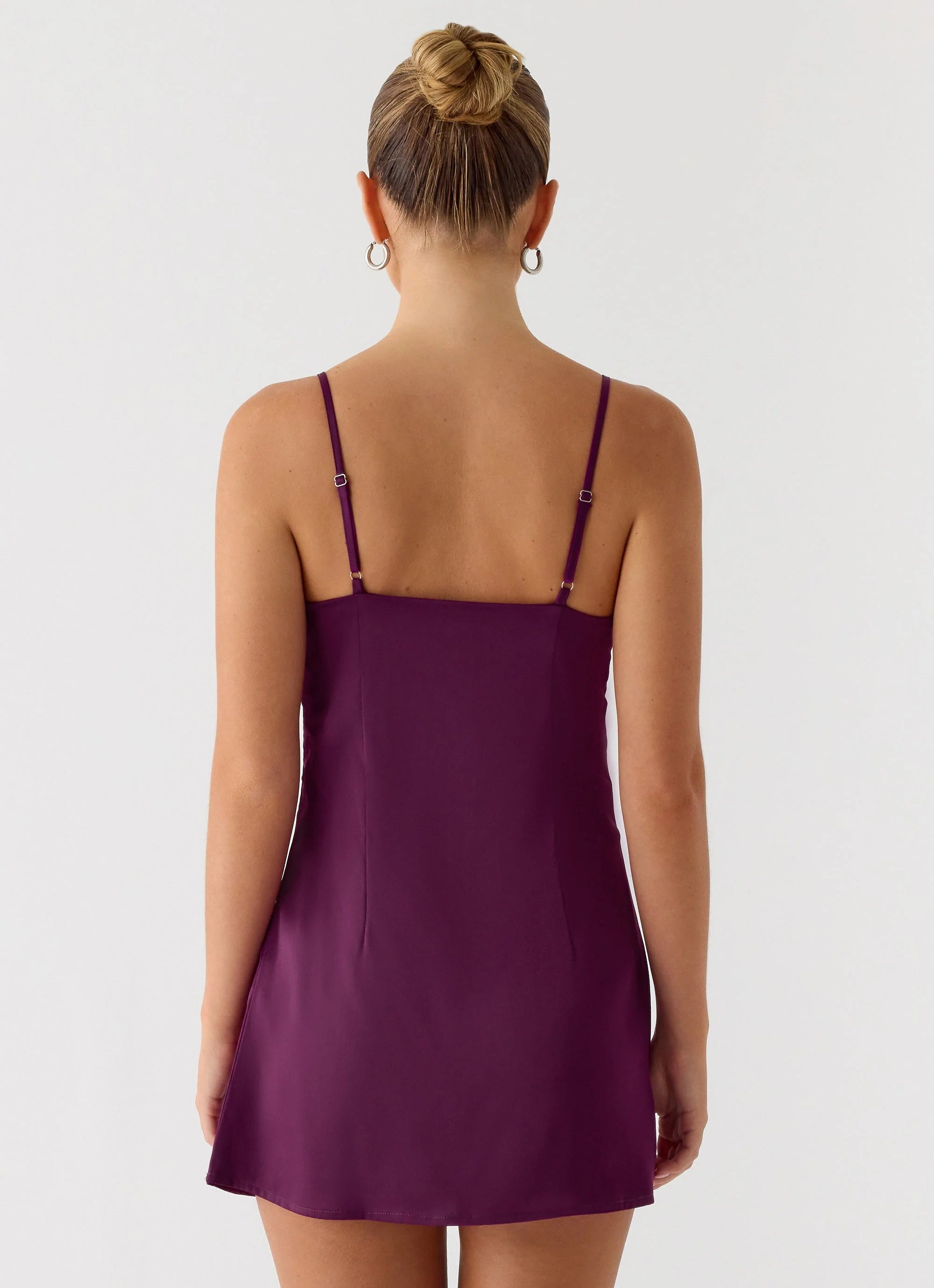 Zion Beaded Micro Mini Dress Mulberry