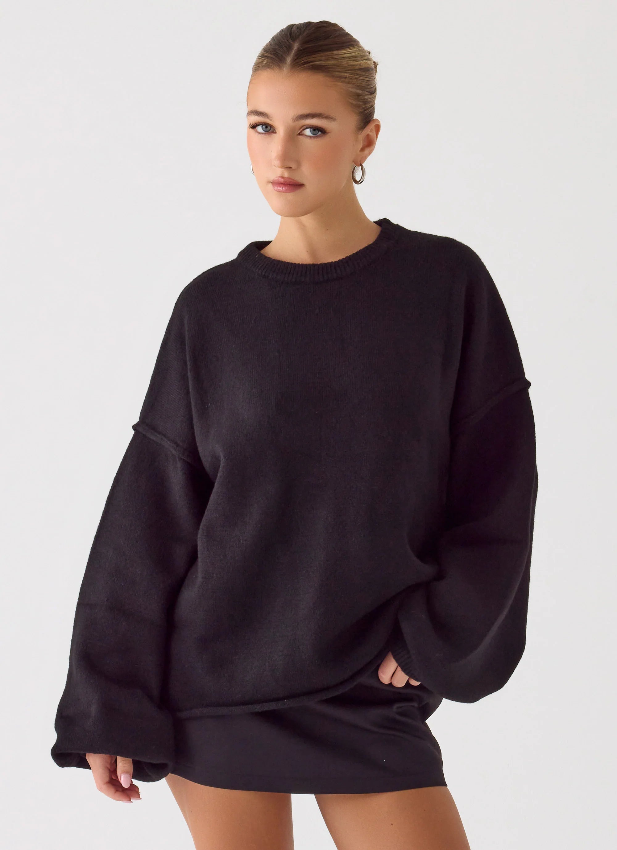 Jack Oversized Knit Sweater Black