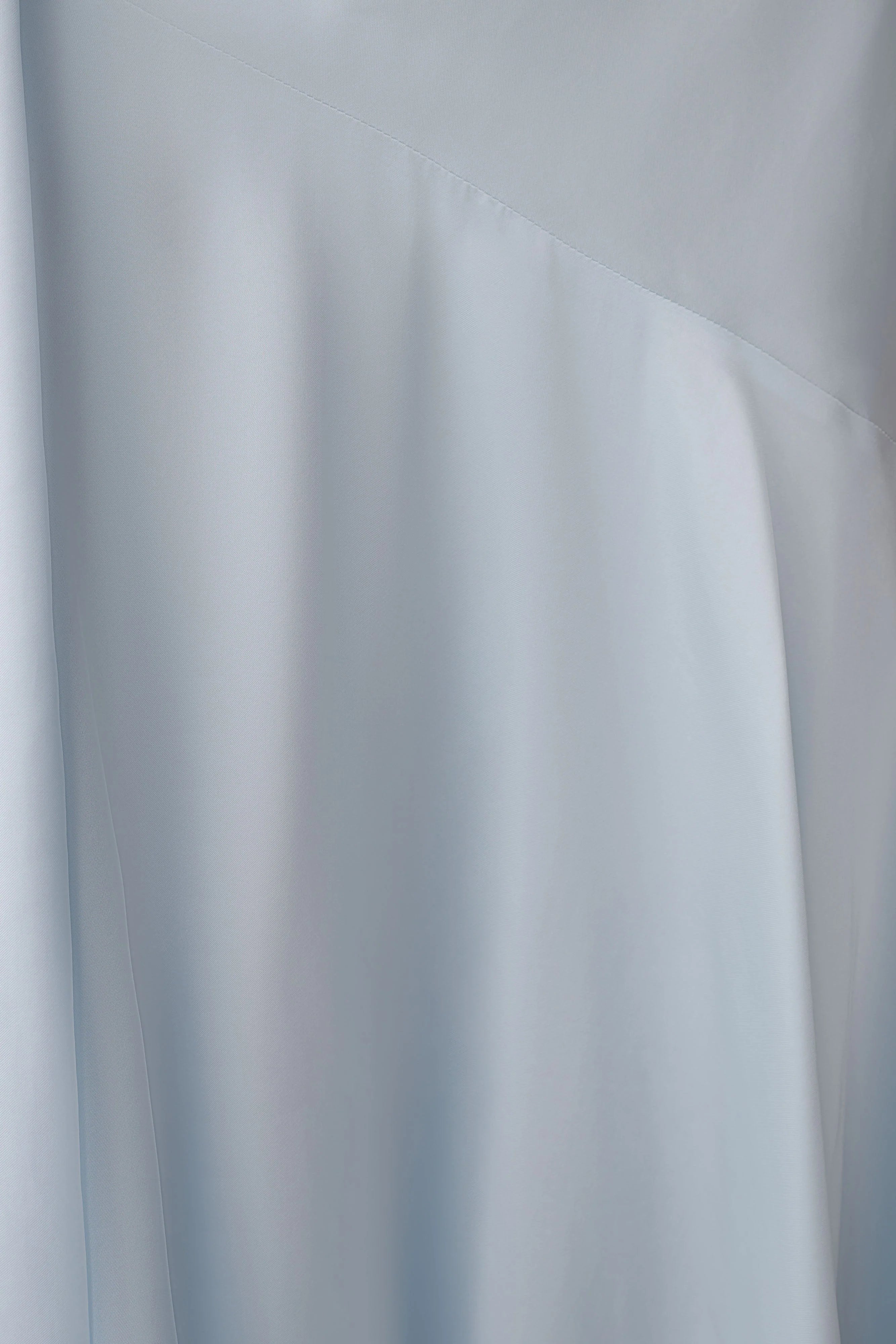 Evelina Halter Asymmetric Hem Midi Dress Ice Blue